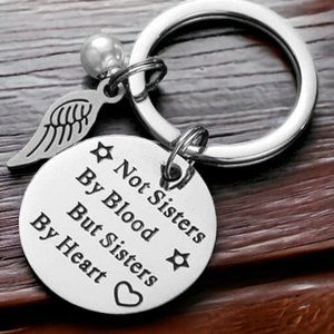 Valentine's day Gifts Not Sister By blood But Sister By heart Keychain